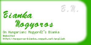bianka mogyoros business card