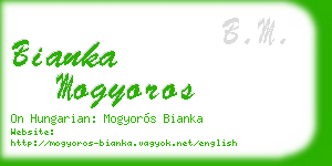 bianka mogyoros business card